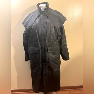 Vintage Antonio Giovanni Unisex Leather Trench Coat